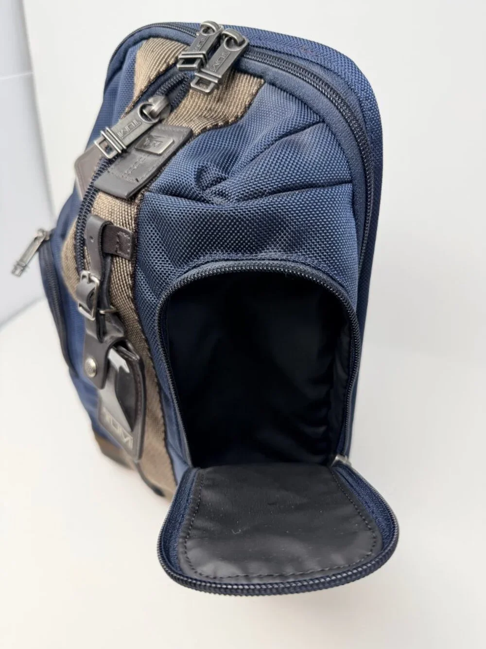 TUMI Monterey Alpha Bravo Sling Bag Navy Authentic